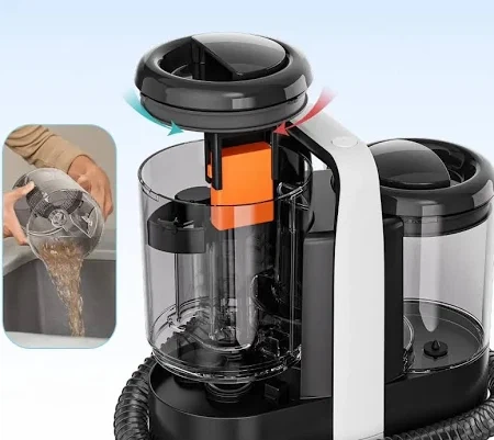 Пилосос миючий 3 в1 Germatic JSC-501 1000 Вт для килимів та меблів потужність всмоктування 15 кПа. Чорний - зображення 2