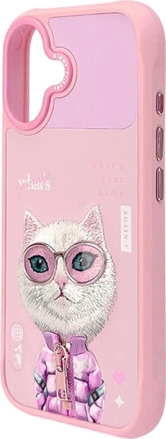 Etui plecki Nimmy Cool&Cute 2.0 Cat do Apple iPhone 17 Pink (6971080313783) - obraz 2