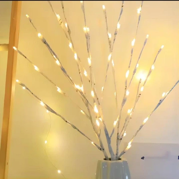 Гирлянда ветка 70 см, 20 LED, тёплый белый, на батарейках - Фото 8 Гирлянда ветка 70 см, 20 LED, тёплый белый, на батарейках - изображение 8
