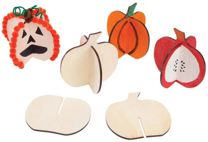 Креативний набір Colorations Build Your Own: Дерев’яний 3D гарбуз 6 елементів EZBPMPKN (191487023986) - зображення 4