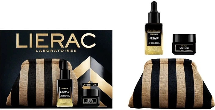 Zestaw Lierac Premium Serum przeciwstarzeniowe 30 ml + Krem pod oczy 20 ml + Kosmetyczka (3701436934811) - obraz 2