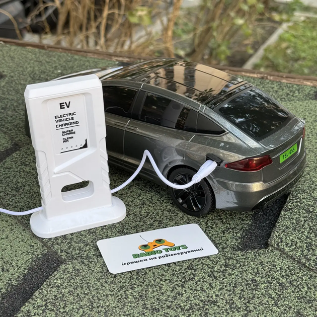 Інерційна металопластикова машинка PM3417 Tesla Model Х на радіокеруванні з зарядною станцією Сіра - Фото 6 Інерційна металопластикова машинка PM3417 Tesla Model Х на радіокеруванні з зарядною станцією Сіра - зображення 6