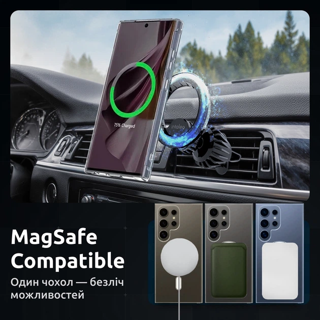 Чехол для смартфона Intaleo Clear MagSafe для Samsung Galaxy S24 Ultra Transparent (1283126590603) - Фото 6 Чехол для смартфона Intaleo Clear MagSafe для Samsung Galaxy S24 Ultra Transparent (1283126590603) - изображение 6