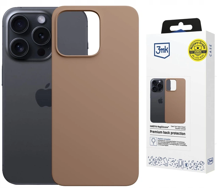 Etui 3MK Hardy MagSilicone do Apple iPhone 15 Pro Max Dark Gold (5903108661355) - obraz 5