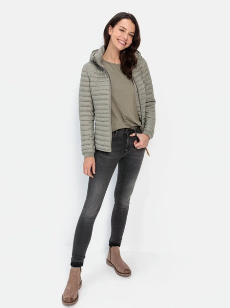 Куртка демисезонная с капюшоном женская Camel Active Blouson 330530-9E50-36 36 Серый/Зеленый (4064478866113) - изображение 4