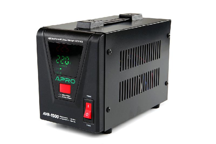 Стабилизатор напряжения релейный AVR-1000, 800Вт APRO - Фото 1 Стабилизатор напряжения релейный AVR-1000, 800Вт APRO - изображение 1