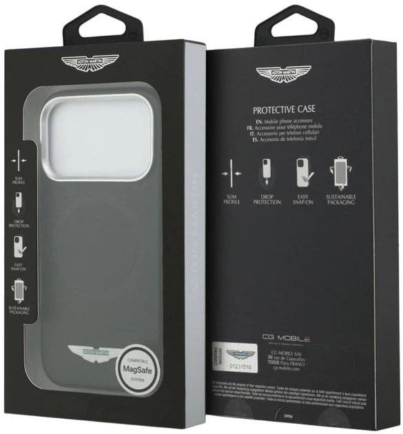 Панель Aston Martin HC FW Logo MagSafe для Apple iPhone 17 Pro Max Black (3666339533243) - зображення 8