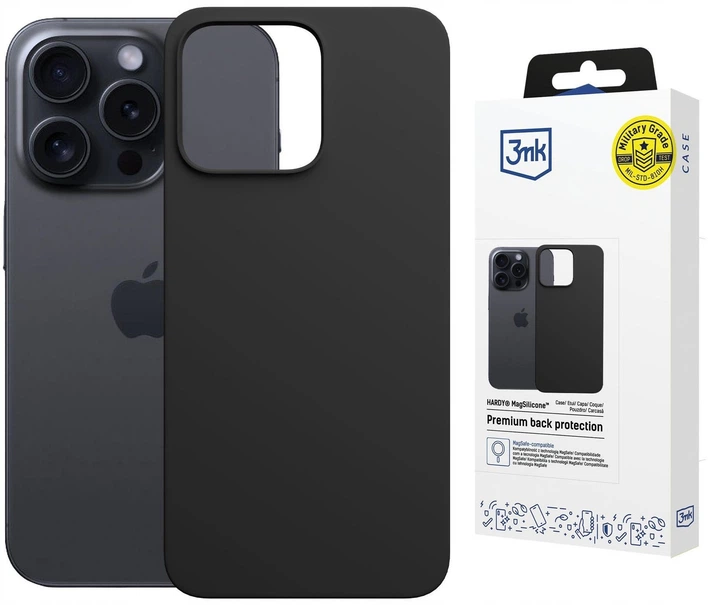 Etui 3MK Hardy MagSilicone do Apple iPhone 16 Pro Max Graphite (5903108661478) - obraz 5