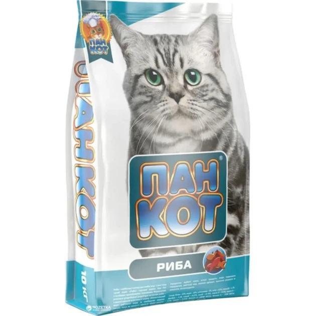 Сухий корм для котів Пан Кот Риба, 10 кг - Фото 1 Сухий корм для котів Пан Кот Риба, 10 кг - зображення 1