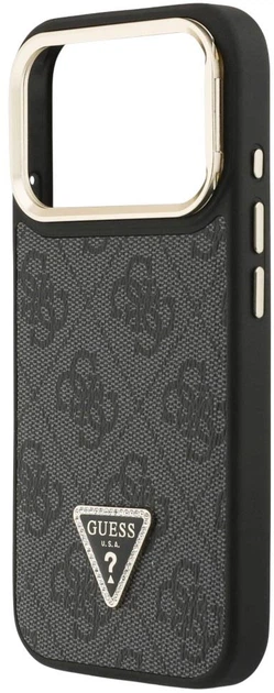 Панель Guess 4G PU Triangle Logo & Stand Camera Magsafe для Apple iPhone 17 Pro Max Black (3666339534424) - зображення 5