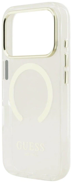 Etui Guess Metal Outline MagSafe case do Apple iPhone 17 Pro Gold (3666339538606) - obraz 5