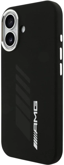 Etui AMG Silicone Oversize Rhombs MagSafe do Apple iPhone 17 Black (3666339542146) - obraz 2
