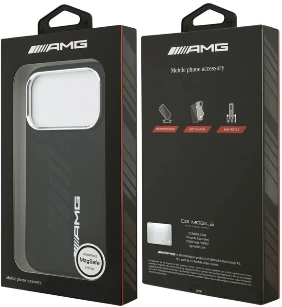 Панель AMG Silicone Oversize Rhombs MagSafe для Apple iPhone 17 Pro Black (3666339542160) - зображення 8