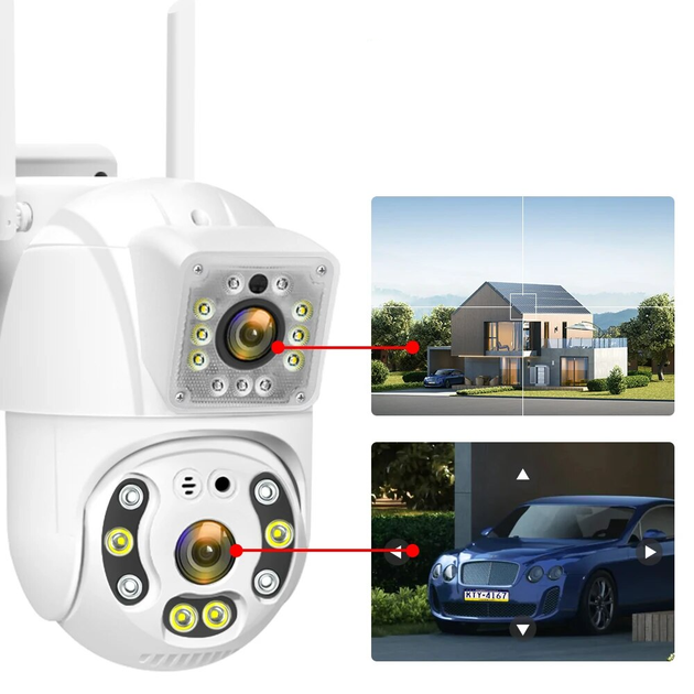 Подвійна камера відеоспостереження WiFi V380 - зображення 2