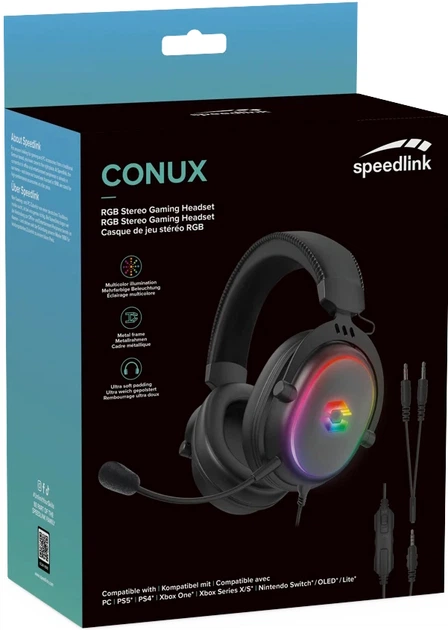 Słuchawki Speedlink Conux RGB Stereo Gaming Headset Przewodowe Czarne (4027301350371) - obraz 5