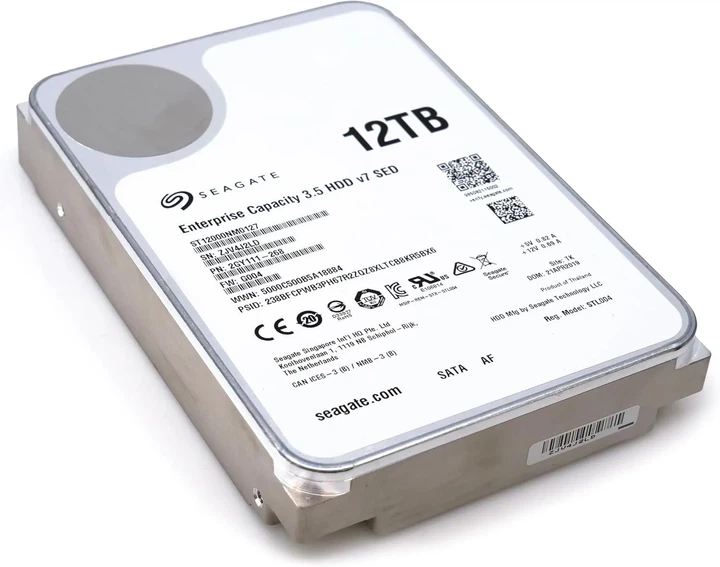 Внутренний жесткий диск 3.5" Seagate Enterprise Capacity v7 12TB 7200 об/мин 200 Мб/с SATA III (ST12000NM0127) Б/В - изображение 5