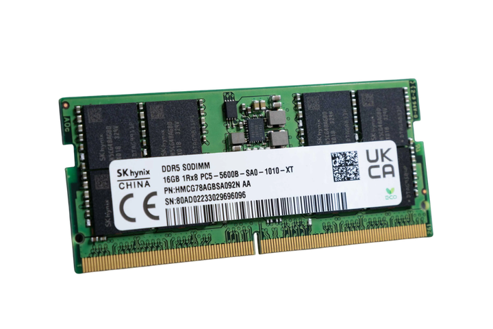 Оперативная память SK Hynix 16GB SODIMM DDR5 5600MHz (HMCG78AGBSA095N) Б/У - изображение 2