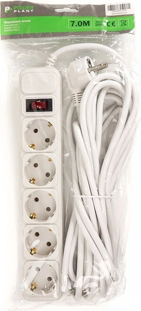 Listwa zasilająca PowerPlant 7 m 5 gniazdek (PPSA10M70S5) - obraz 2