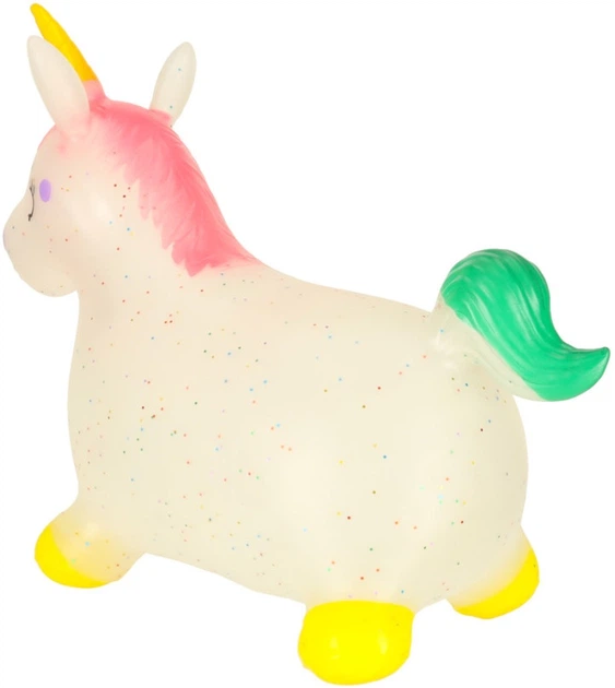 Skoczek gumowy dla dzieci KIK Jednorożec z pompką (5903039765481) - obraz 3