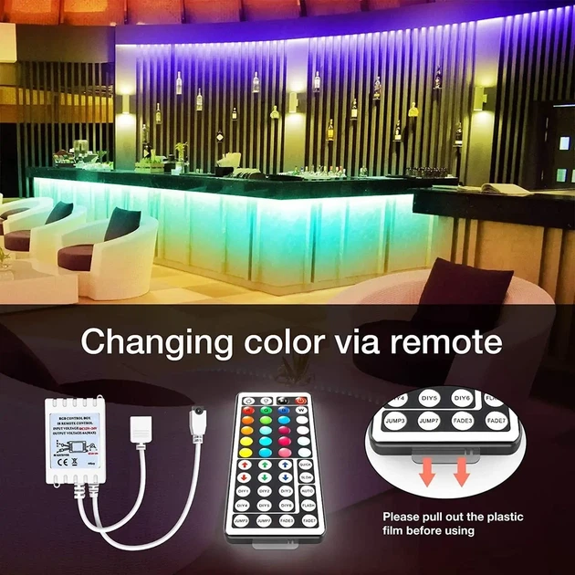 Світлодіодна стрічка RGB 5050 270 LED 15 м з пультом - зображення 4