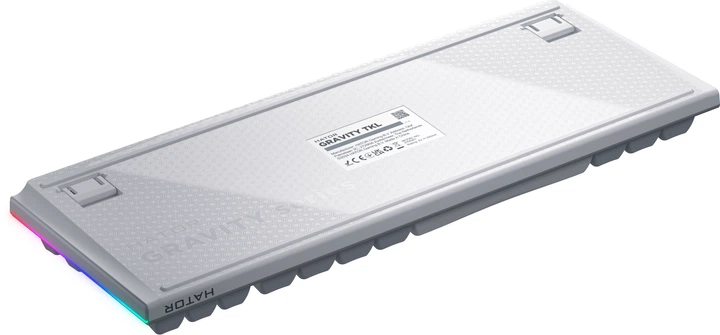 Klawiatura przewodowa Hator Gravity TKL US layout USB White (8721249196072) - obraz 6