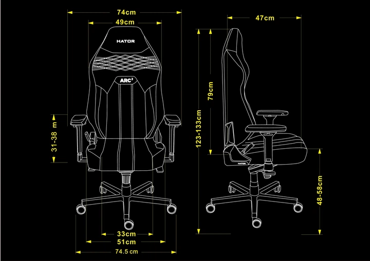 Крісло для геймерів Hator Arc 3 S Velour Grey (HTC3446S) - зображення 13