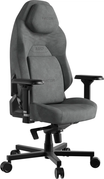 Крісло для геймерів Hator Arc 3 L Velour Grey (HTC3446L) - зображення 6