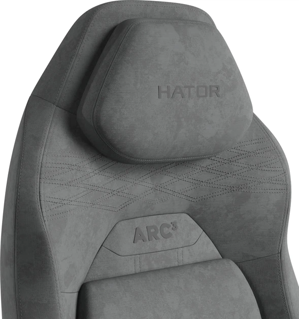 Крісло для геймерів Hator Arc 3 L Velour Grey (HTC3446L) - зображення 7