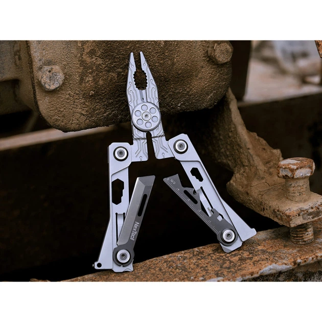 Мультитул NexTool Silver Blade EDC титановое покрытие 14 функций вес 94.5 г размер 147 х 51.7 х 70 мм (NE20182) - Фото 5 Мультитул NexTool Silver Blade EDC титановое покрытие 14 функций вес 94.5 г размер 147 х 51.7 х 70 мм (NE20182) - изображение 5