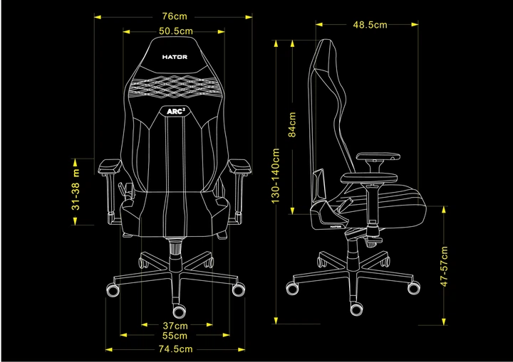 Крісло для геймерів Hator Arc 3 L Velour Orange (HTC3449L) - зображення 12