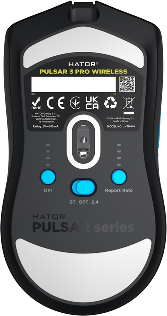 Mysz HATOR Pulsar 3 PRO Wireless Black ( HTM640) - obraz 6