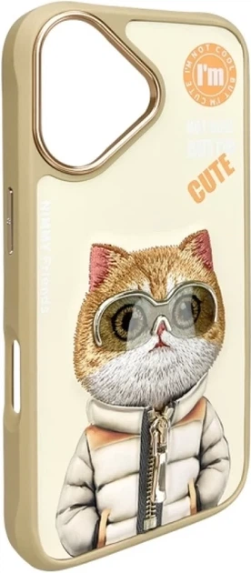 Панель Nimmy Cool&Cute 2.0 Cat для Apple iPhone 16 Khaki (6971080319457) - зображення 3