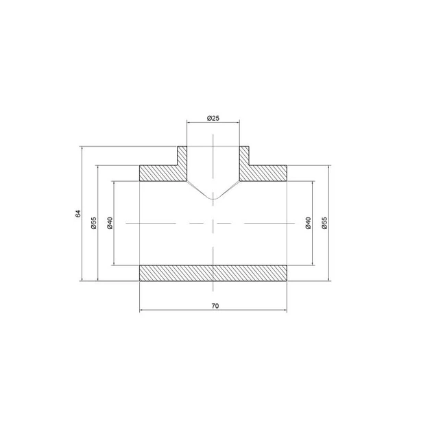 Тройник PPR Thermo Alliance 40х25х40 - Фото 2 Тройник PPR Thermo Alliance 40х25х40 - изображение 2
