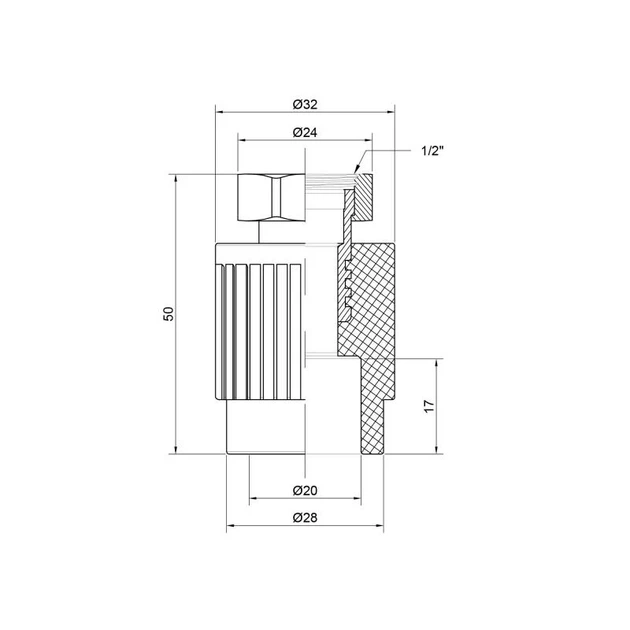 Муфта PPR Thermo Alliance з накидною гайкою 20х1/2" - зображення 2