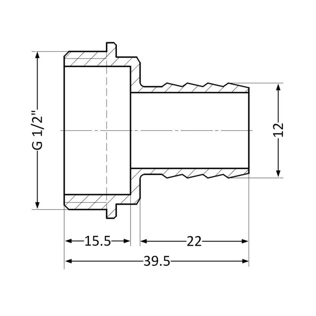 Штуцер Thermo Alliance Standart 12х1/2" ЗР SD4271512 - Фото 2 Штуцер Thermo Alliance Standart 12х1/2" ЗР SD4271512 - зображення 2