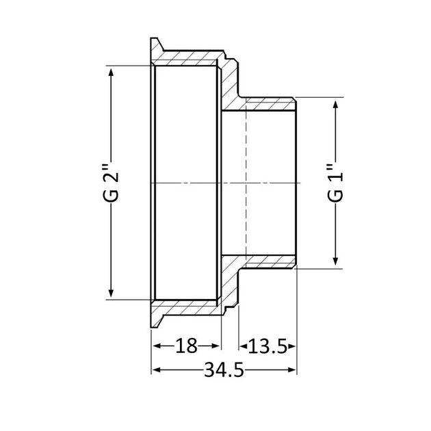 Перехідник Thermo Alliance Standart 2"х1" ВЗ SD4095025 - зображення 2