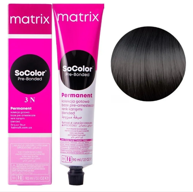 Крем-краска Matrix SoColor Pre-Bonded №3N Dark brown natural 90 мл (26475WB) - Фото 1 Крем-краска Matrix SoColor Pre-Bonded №3N Dark brown natural 90 мл (26475WB) - изображение 1