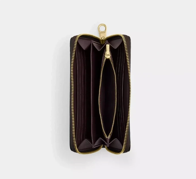 Кошелек Coach Long Zip Around Wallet In Signature Canvas.(арт.2129) - Фото 2 Кошелек Coach Long Zip Around Wallet In Signature Canvas.(арт.2129) - изображение 2