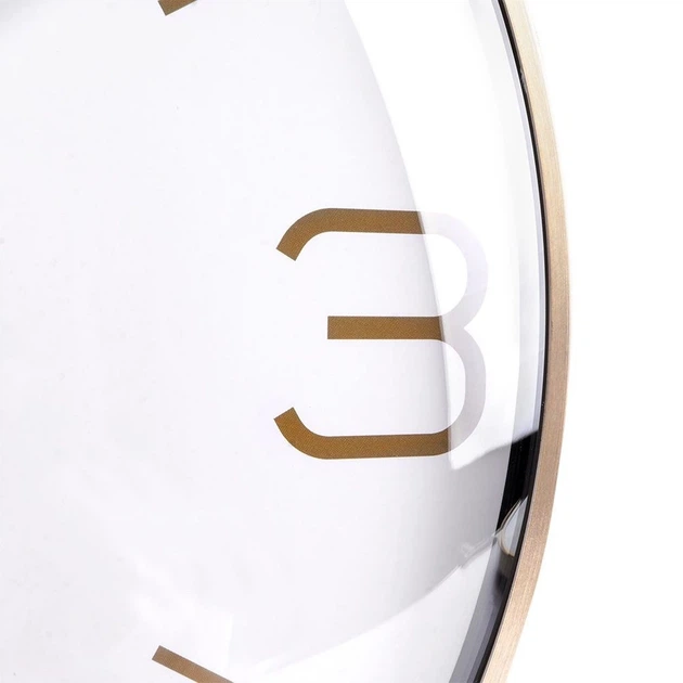 Настінний годинник Vilde 569610-B Білий Золотий 30 см (5904316455248) - зображення 3