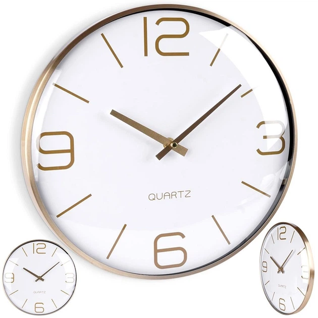 Настінний годинник Vilde 569610-B Білий Золотий 30 см (5904316455248) - зображення 9