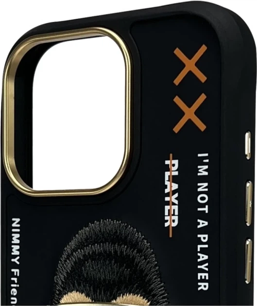 Etui plecki Nimmy Cool&Cute 2.0 Monkey do Apple iPhone 16 Pro Black (6971080319525) - obraz 4