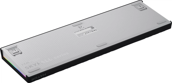 Klawiatura bezprzewodowa HATOR Skyfall 100 Aurum Lemon US layout Wireless/Bluetooth/USB Black-White (HTK3100) - obraz 7