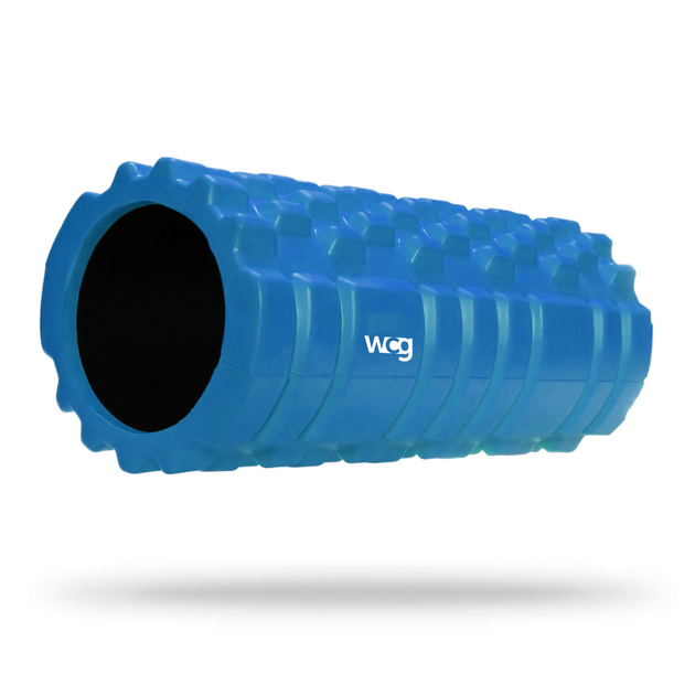 Массажный ролик WCG K1, 33×14 см, EVA с сердечником ABS, синий, нагрузка до 300 кг - изображение 2