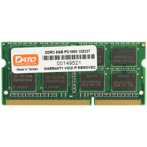 Оперативна пам'ять Dato 8GB SODIMM DDR3 1600MHz (DT8G3DSDLD16) - Фото 1 Оперативна пам'ять Dato 8GB SODIMM DDR3 1600MHz (DT8G3DSDLD16) - зображення 1