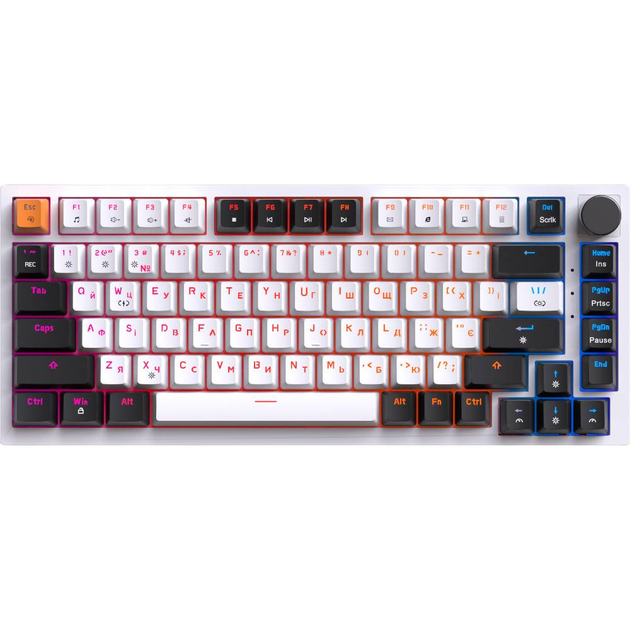 Клавіатура GamePro MK160W Red Hot-Swap RGB White - Фото 1 Клавіатура GamePro MK160W Red Hot-Swap RGB White - изображение 1