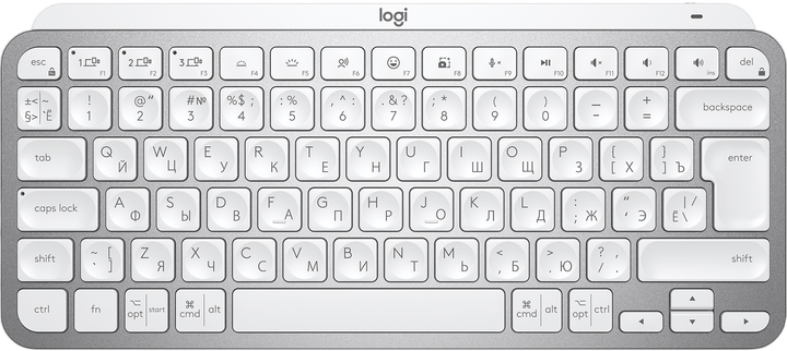 Клавіатура бездротова Logitech MX Keys Mini Illuminated UA Pale Gray (920-010499) - Фото 1 Клавіатура бездротова Logitech MX Keys Mini Illuminated UA Pale Gray (920-010499) - зображення 1