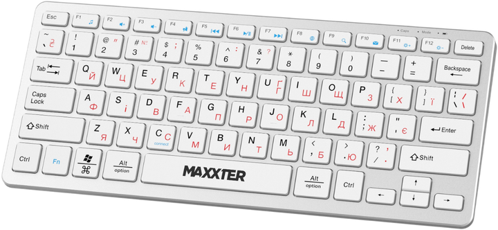 Клавіатура бездротова Maxxter KBW-C01S-UA Silver - изображение 2