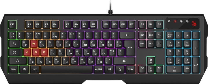 Клавіатура A4Tech Bloody B135N RGB Black (B135N BLOODY (BLACK)) - Фото 3 Клавіатура A4Tech Bloody B135N RGB Black (B135N BLOODY (BLACK)) - изображение 3