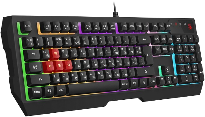 Клавіатура A4Tech Bloody B135N RGB Black (B135N BLOODY (BLACK)) - Фото 1 Клавіатура A4Tech Bloody B135N RGB Black (B135N BLOODY (BLACK)) - изображение 1