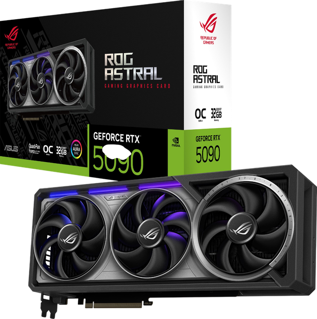 Відеокарта GeForce RTX 5090 32GB Asus ROG Astral OC (ROG-ASTRAL-RTX5090-O32G-GAMING) - Фото 1 Відеокарта GeForce RTX 5090 32GB Asus ROG Astral OC (ROG-ASTRAL-RTX5090-O32G-GAMING) - изображение 1